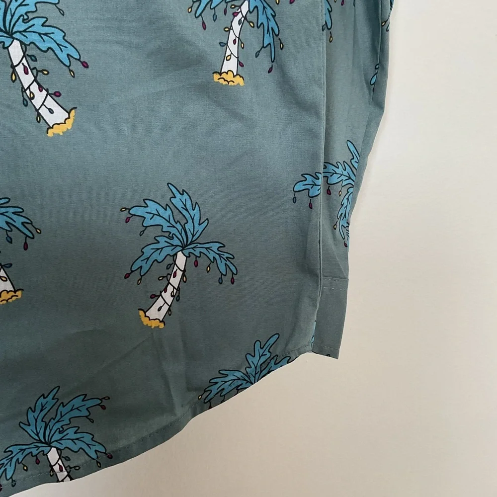 SVRN CODE Boys Long Sleeve with Tie Palm‎ Tree Design Size 10/12 NWT